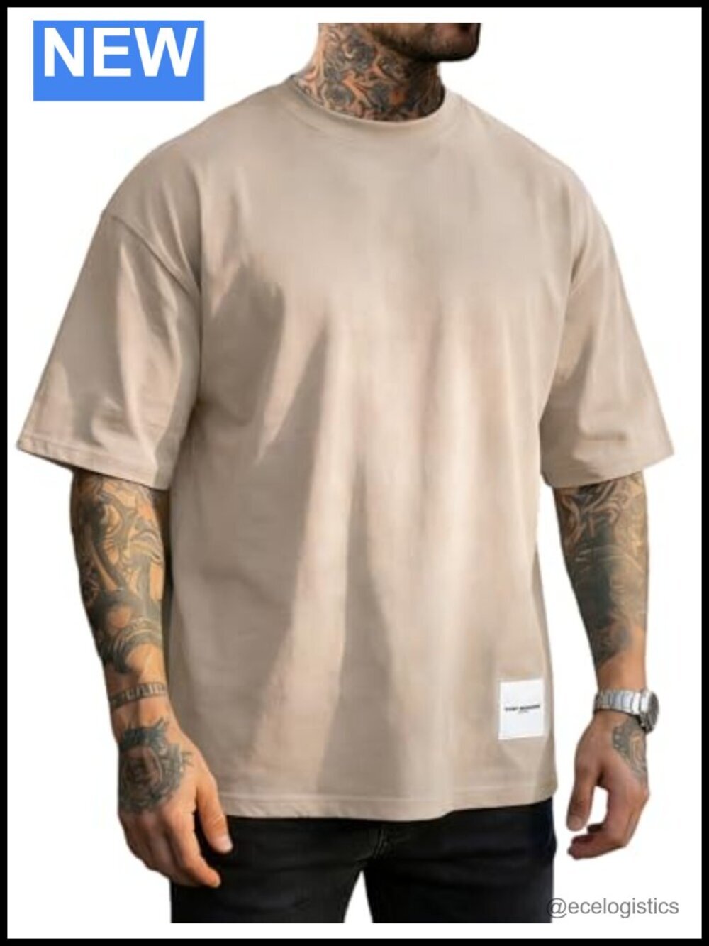 Oversized T-Shirts Short Sleeve Crew Neck Loose Fit Athletic Workout Gym Tee